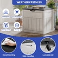 thumbnail image 5 of ModFusion 30-Gallon Waterproof Resin Deck Box – Lockable Outdoor Storage for Patios & Cushions, Light Gray, 5 of 6