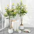 thumbnail image 7 of Garvee Artificial Tree, 4.3ft/4.9ft Artificial Blooming Trees, Blooming Flower Decor, Trees with Blooming Flower And Leaves for DIY Garden Home Wedding Party, 7 of 7