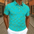thumbnail image 3 of Tbopshirt Mens Shirts Short Sleeved Plus Size with Collar Business Collar Casual Sports Printed Button Top Shirt,S-3XL, 3 of 6