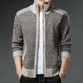 thumbnail image 2 of uikmnh Men's and Winter Thickened Knit Cardigan Sweater Coat,Mens Cardigan Sweater,Size XXXL, 2 of 9