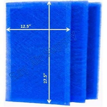 RAYAIR SUPPLY 14x30 Replacement Filter Pads Compatible with StratosAire Air Cleaner 14x30 Refills (3 Pack) BLUE