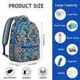 thumbnail image 6 of Vintage Chic Boho Backpack for Women - 17" Laptop Pocket, Tribal Print, Heavy Duty Fabric, Spacious Campus Daypack, 6 of 6