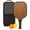 Black, variant on Pickleball Paddles Set Of 1, Fiberglass Surface, Wood Grain Print, 1 Paddle, 2 Balls & Bag
