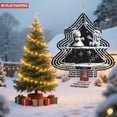 thumbnail image 3 of Stylish Metal Hanging Christmas Tree Wind Spinner - Spiral Design with Angel & Reindeer Perfect for Garden & Yard Decor, 3 of 7