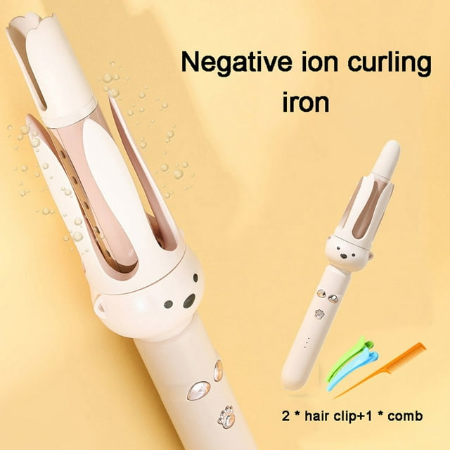 Binmer Negative Fully Automatic Curling Iron For Lazy Curls. Negative Perm For Large Curls And Waves Without Damaging Hair