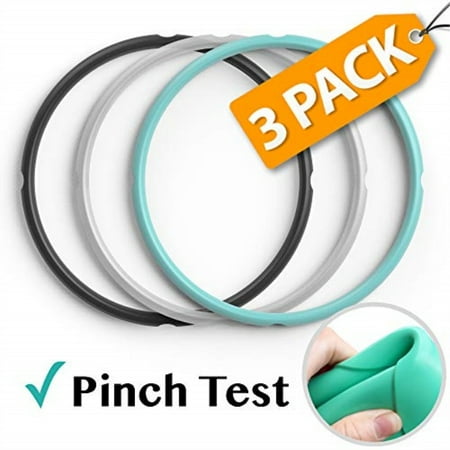 

sealing ring for 6 qt instant pot - non-rubber replacement silicone seal rings for 6 quart (qt) insta pot programmable pressure cooker duo60 lux60 csg60 duo50 - instapot accessories fit for 6qt