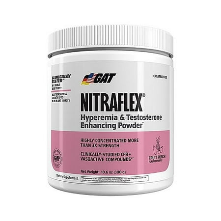 GAT Nitraflex hyperémie & testostérone Amélioration Pwd - Fruit Punch 30 Portions