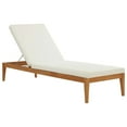 thumbnail image 2 of Modway Northlake Outdoor Patio Premium Grade A Teak Wood Chaise Lounge in Natural White, 2 of 7