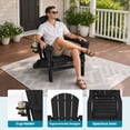 thumbnail image 5 of JONPONY Folding Adirondack Chair - HDPE All-Weather Outdoor Chairs, Patio Chairs Outdoor Wood Like Adirondack Chair for Backyard, Camping, Pool & Fire Pit,Black, 5 of 10