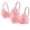 Pink, variant on Ohufall 2PC Women's Bra Adjustable Strap Deep V Push Up Bra Wirefree Comfort Support Seamless Underwear