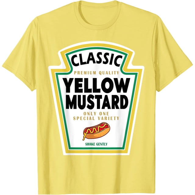 Costume de Moutarde Jaune DIY Halloween T-Shirt Assorti - comme sur l'Image - TG