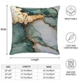 thumbnail image 2 of Multi-Size Linen Sofa Pillow Cover Invisible Zipper Open And Close Strong Use For Sofa Chair Garden Sofa Car Green And White Gold Marble 16"X16", 2 of 8