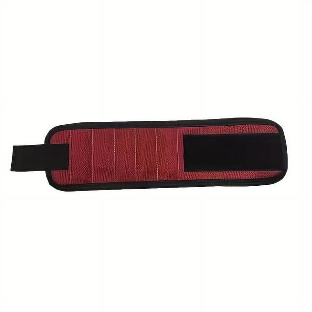 Zootealy Magnetic Wristband with Enhanced Magnet Capacity - Red, Five Rows of Ten Magnets - Premium Magnetic Tool Holder for Handyman and DIY Projects