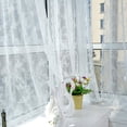 thumbnail image 6 of Zeonetak White Floral Lace Sheer Kitchen Curtains, 150 x 180 cm, 6 of 12