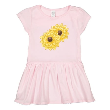 

Inktastic Yellow Sunflowers Gift Toddler Girl Dress