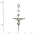thumbnail image 3 of 925 Sterling Silver Polished Oxidized Crucifix Charm 51x22mm Wide Pendant Necklace for Women, 3 of 4