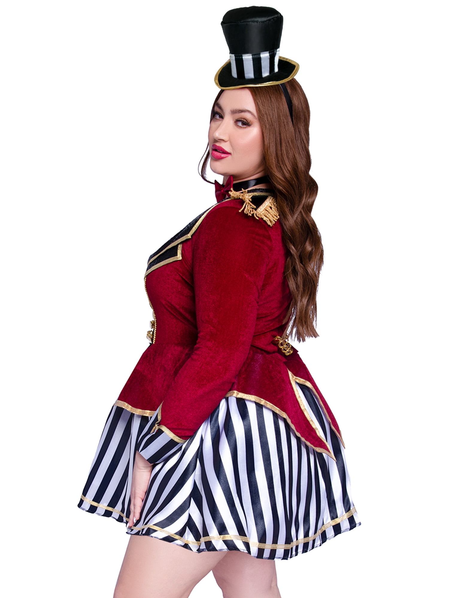 Wonderland Women's Fancy-Dress Halloween Circus Ringmaster Costume for Adult, 1X