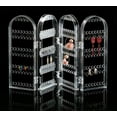 thumbnail image 1 of Foldable Earrings Display Stand 4-Panel Jewelry Hanger Organizer Bracelets Necklace Holder, Transparent, 1 of 7
