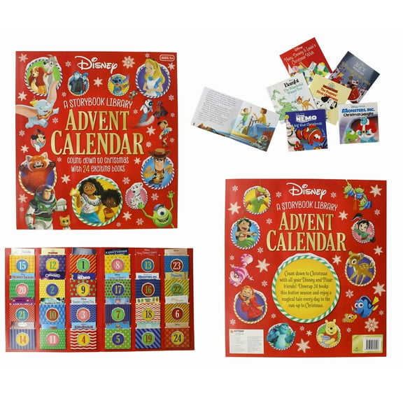 Disney Storybook Collection Advent Calendar Christmas Holiday, 24 Mini Size Magical Books