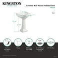 thumbnail image 4 of Kingston Brass VPB3248 Imperial 24-3/16" Ceramic Wall Mount Pedestal Sink (8-Inch, 3-Hole), White, 4 of 4