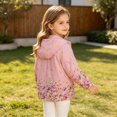 thumbnail image 7 of Lutiedan Girls Hooded Jackets Snap Button Long Sleeve Cartoon Print Jackets Fall Windproof Jacket with Pockets Size 1-9, 7 of 7