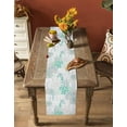 thumbnail image 4 of Table Runners 70 Inches Long Dress Scarves, Coastal Turquoise Farmhouse Coffee/Dining/Kitchen Table Decor, Holiday Table Runner, Coral Starfish Jellyfish Seahorse 13x70 Inch, 4 of 7