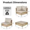 thumbnail image 2 of GRANDPATIO Bursa 5-Piece Powdercoated Steel Outdoor Conversation Sets, Beige, 2 of 6