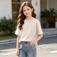 thumbnail image 6 of Luvrsol Boys' T-Shirt Unisex Kids Solid Basic Breathable Cotton Plain Daily Layering Tops 110-150, 6 of 7