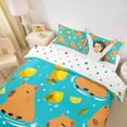 thumbnail image 3 of Erosebridal Cartoon Animal Capybara Twin Bedding,Yellow Lemon Fruit Duvet Cover Set For Kids Boys Reversible 2-Piece,No Comforter, 3 of 6