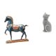thumbnail image 1 of Figura De Gato Y Caballo De Pie, Escultura De Resina, Adorno De Escritorio, Decoración Fengshui Para Sala De Estar, Estantería, Entrada, Dormitorio, Estatua De Animal Coleccionable, 1 of 8