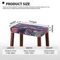 thumbnail image 6 of Xoenoiee Boho Mandala Dragonfly Print Rectangle Bar Stool Covers, Stretch Stool Covers Rectangular, Vanity Stool Cover with Elastic Band, (14"- 20") L x (10"- 14") W,, 2 Pack, 6 of 6
