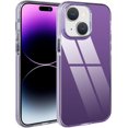 thumbnail image 2 of Compatible with iPhone 14 Case Glossy Hard Electroplating Case Cute Women Girls Makeup Mirror Case Slim Soft Bumper Camera Lens Protection Screen Protector Shockproof Cover, Purple, 2 of 6