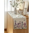 thumbnail image 5 of Table Runner 120 Inches Long for Kitchen Dining, Purple Flowers Dresser Scarf Farmhouse, Dining Table Decorations for Wedding/Parties, Spring Butterflies Lavender Daisy Beige 13 x 120 In, 5 of 8