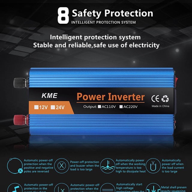 SPRING Car Inverter Power Inverter Practical CCC LCD Display 1 2V/24V To 220 Power Inverter Vehicle Inverter Brand New 24V