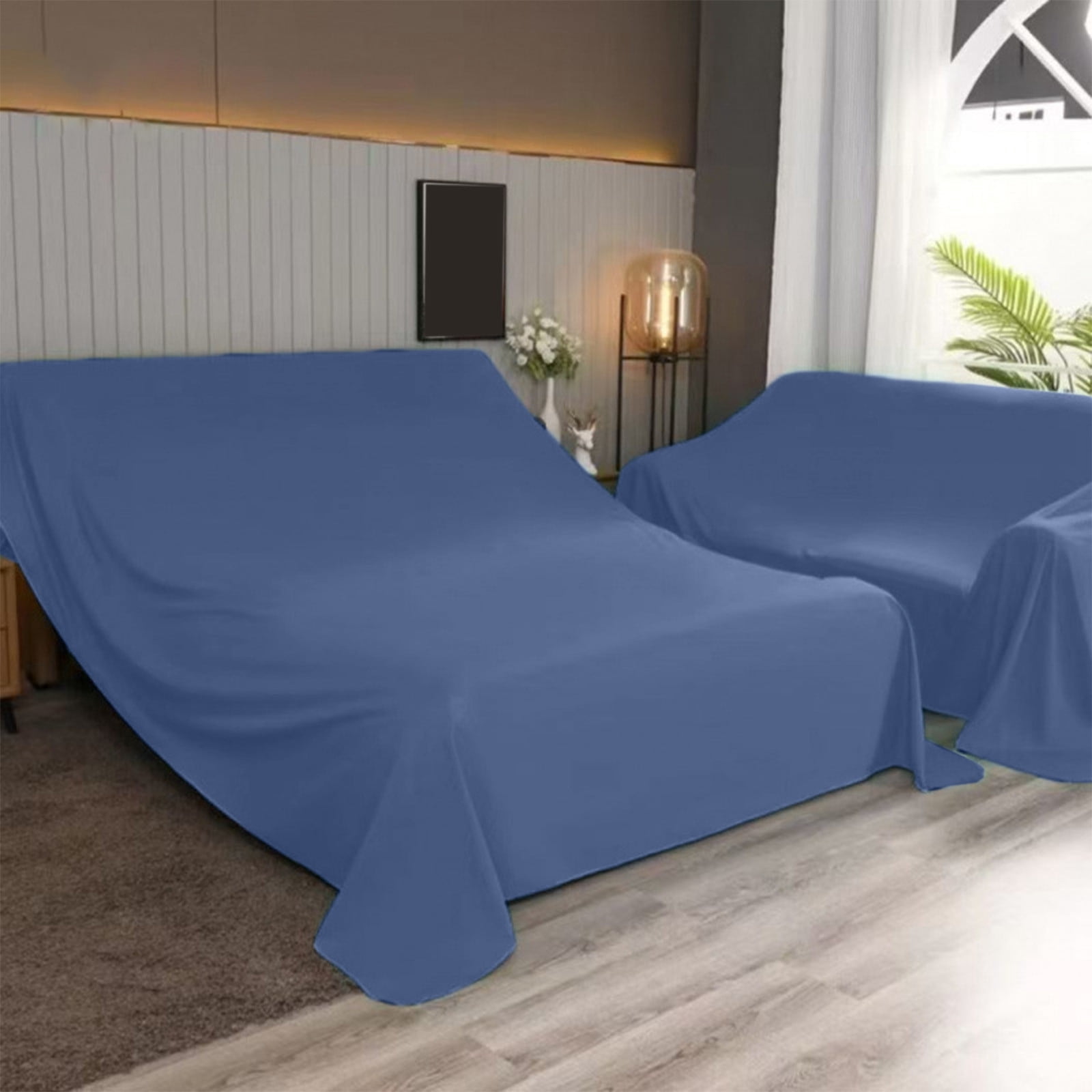 Lunxisen 2 pcs Duty Waterproof & Dustproof Sofa Storage Covers Mouldproof Bed Sofa Couch Furniture Protector Cover Shelter For Moving protection And Long Term Storage(2.4*2m)