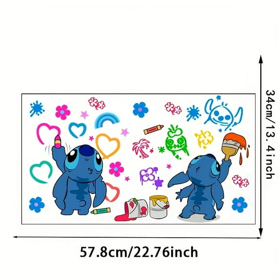 3D wall stickers, Stitch wall stickers, interior decoration, background wall decoration, room decoration, 57.8x34CM