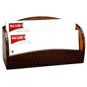 Brown Crocodile Embossed Leather Letter Holder
