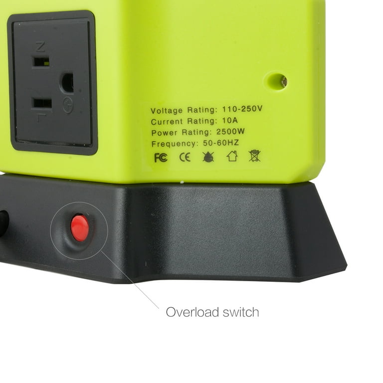 Walmart Electronic 110V-250V 7 US Socket 4 USB 2100mA