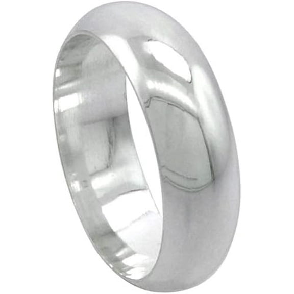 Sterling Silver Dome Wedding Bands & Thumb Rings - 3-9mm, Sizes 4-13.5