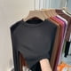 thumbnail image 3 of Camisa de manga larga de polar para mujer y de invierno con forro polar grueso y cuello medio alto, 3 of 6