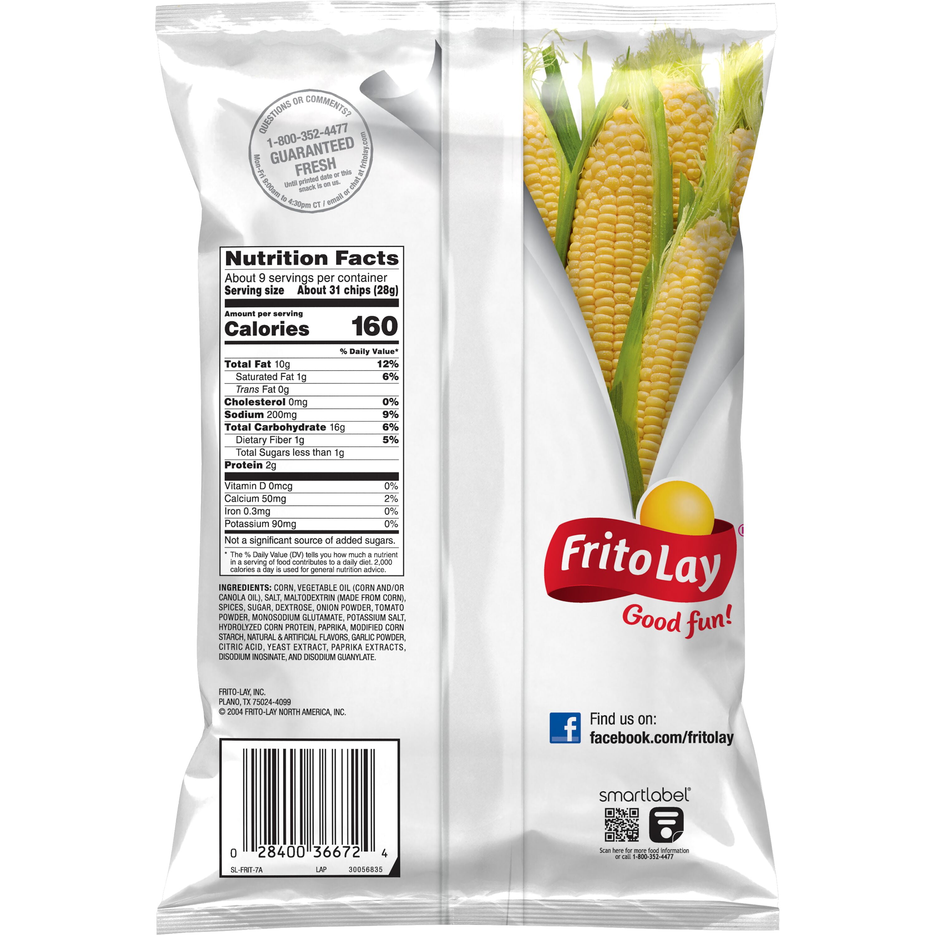 (3 pack) Fritos Corn Chips BBQ Flavor Snack Chips, 9.25 Ounce Bag