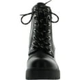 thumbnail image 3 of Nine West Womens Quenton 3 Faux Leather Lug Sole Combat & Lace-up Boots, 3 of 3