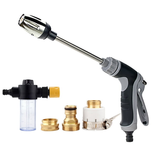 Pressure Washer, High Pressure Hose Nozzle with Three Connector, Water Sprayer Cleaning Tool for Gutter Patio Car Pet Window(Q)