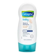 Cetaphil Baby Wash and Shampoo With Organic Calendula, 7.8 oz, 2 Pack