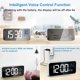 thumbnail image 4 of Reloj Despertador Digital, Reloj Digital LED Reloj Despertador Digital con Temperatura/Repetición/2 Alarmas/12/24 Horas/Puerto de Carga USB/16 Música (Plata), 4 of 5
