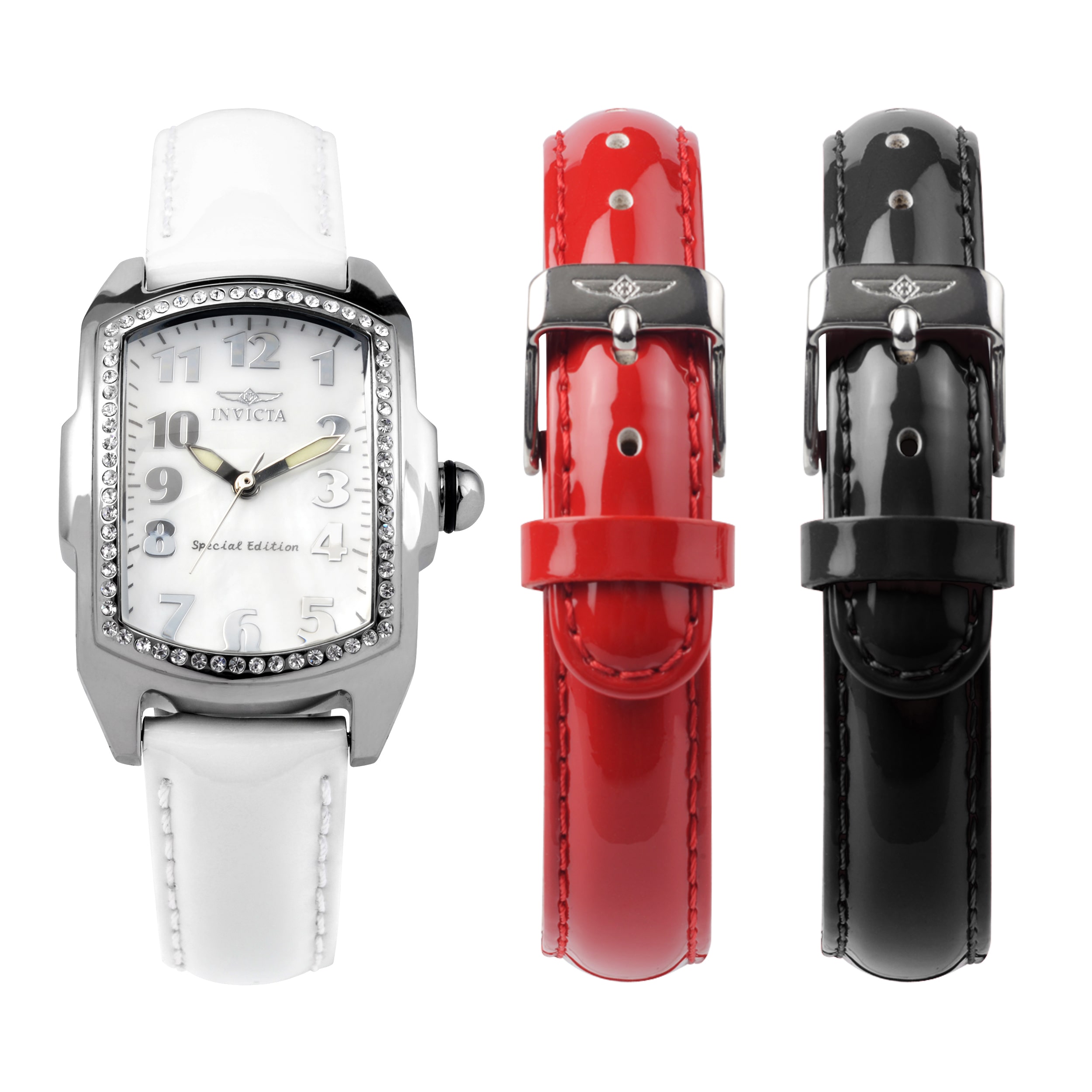 Invicta Lupah Special Edition Women Watch Set Mother of Pearl 3 Straps 13612 NEW Women main image 4