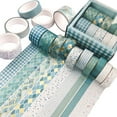 thumbnail image 2 of SANWOOD Washi Tape,10 Rolls Washi Tape Set Black Gold Foil Floral Decorative Masking Paper Sticker for Craft Scrapbook Journal DIY Gift Wrapping,Flower/Geometry/Star Design, 2 of 7