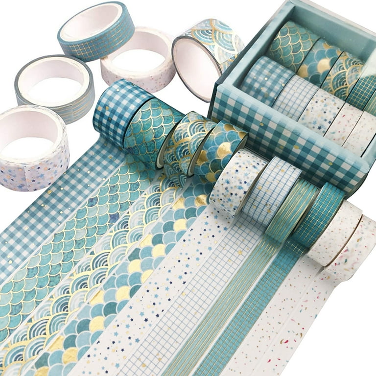 10 Rolls Washi Tape Set Foil Floral Decorative Masking Paper Sticker for  Craft Scrapbook Journal DIY Gift Wrapping