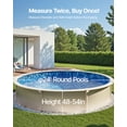 thumbnail image 3 of VEVOR Round Pool Liner 24ft Overlap Style Pool Liner 54in Wall Height Durable, 3 of 9