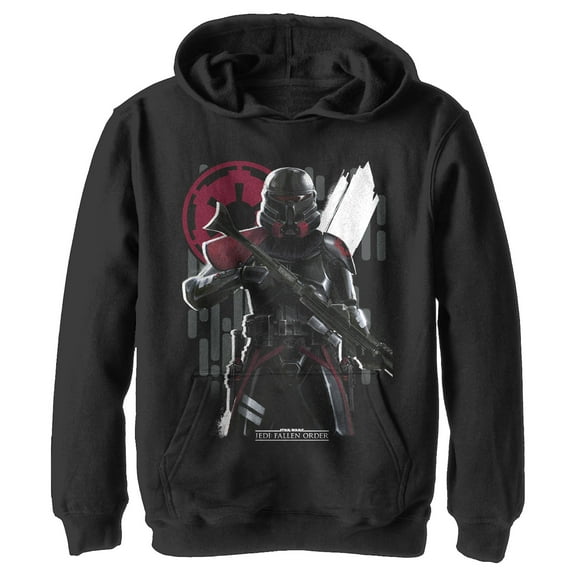 Boy's Star Wars Jedi: Fallen Order Second Sister Inquisitor Pull Over Hoodie Black Large